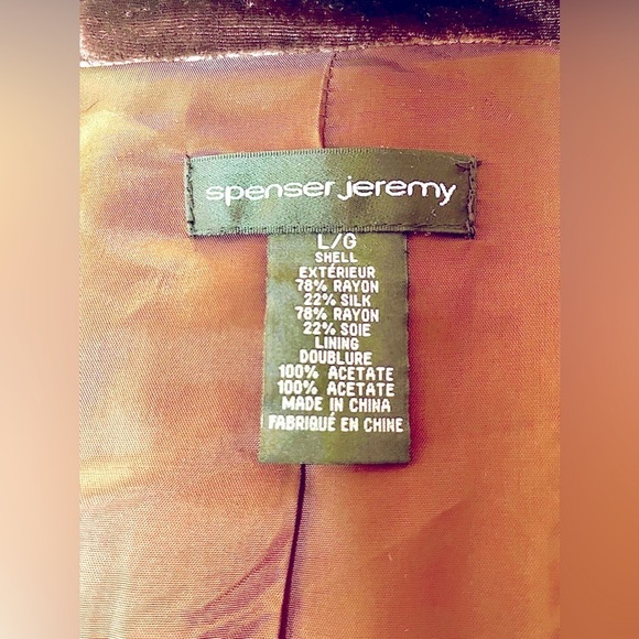 Spencer Jeremy velour maroon blazer, covered buttons, tailored pockets, lined 💜 - Picture 11 of 11